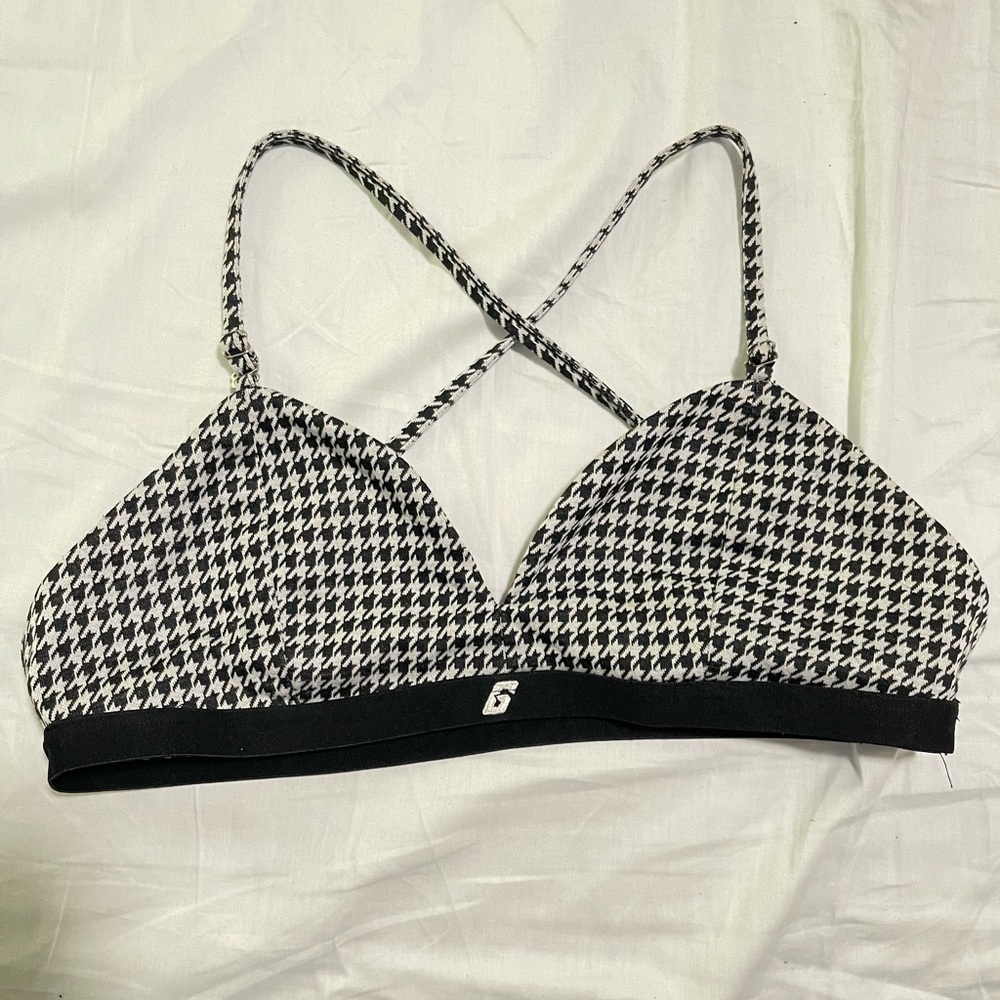 Gsuwoo So real houndstooth top